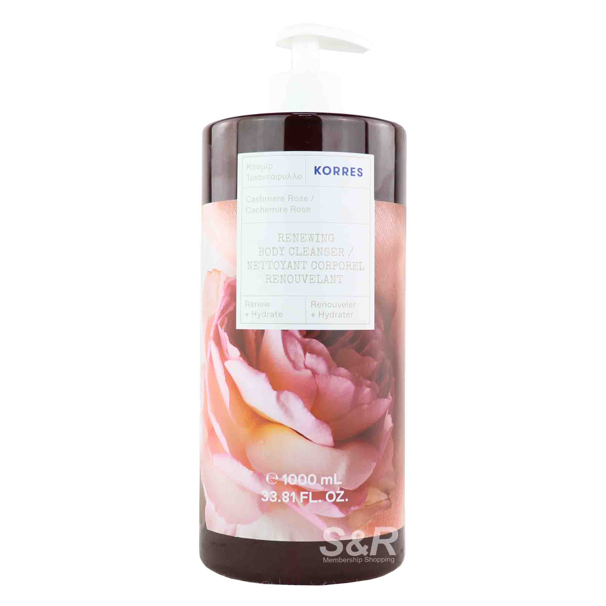 Korres Cashmere Rose Renewing Body Cleanser 1L